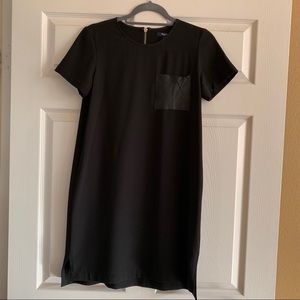 Madewell Leather Pocket T-Shirt Dress sz Small